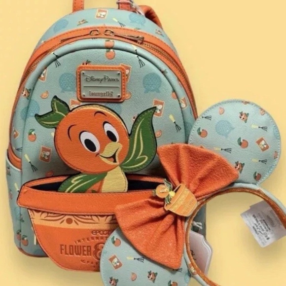 Orange bird loungefly backpack and orange bird Mickey ears - Picture 2 of 5